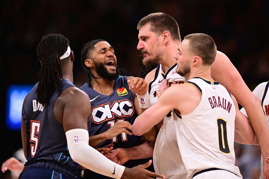 Lu Dort is lucky Nuggets’ Nikola Jokic didn’t try to rearrange Dort’s teeth after dirty trip