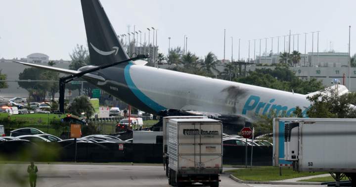 Amazon-contracted plane crashes at Miami airport after overrunning runway – National